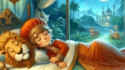 قصة أطفال للنوم الأمير والأسد